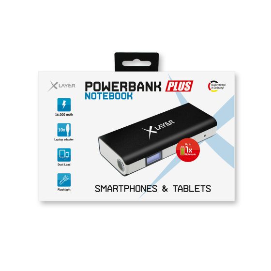 XLayer Powerbank Plus Off Road 2.0 214053 16000mAh, externer Akku, 2x USB A  Ausgang, schwarz – Böttcher AG